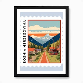 Bosnia Herzegovina 2 Travel Stamp Poster Art Print