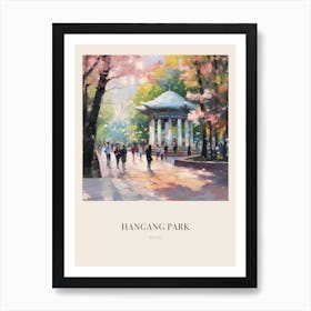 Hangang Park Seoul Vintage Cezanne Inspired Poster Art Print