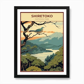 Shiretoko National Park, Japan Vintage Travel Art 2 Art Print