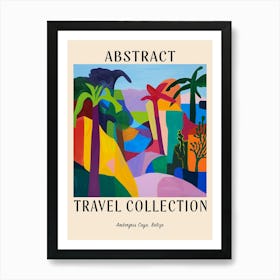 Abstract Travel Collection Poster Ambergris Caye Belize 4 Art Print