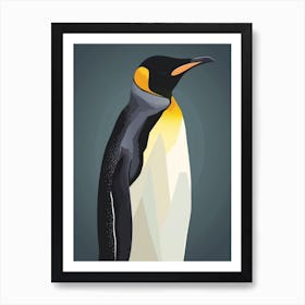 Emperor Penguin Robben Island Minimalist Illustration 3 Art Print