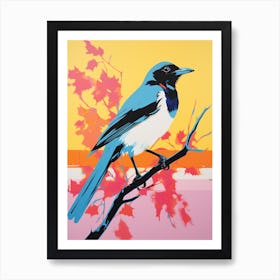 Andy Warhol Style Bird Magpie 5 Art Print