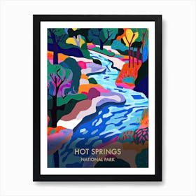 Hot Springs National Park Travel Poster Matisse Style 1 Art Print