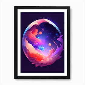 Supernova Remnant Kawaii Kids Space Art Print