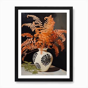 Bouquet Of Autumn Fern Flowers, Autumn Florals Painting 1 Art Print