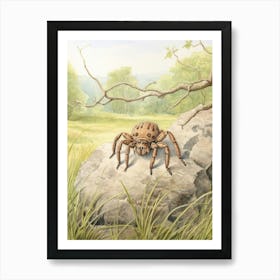 Storybook Animal Watercolour Spider Art Print