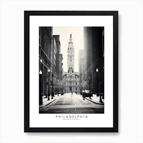 Poster Of Philadelphia, Black And White Analogue Photograph 3 Art Print