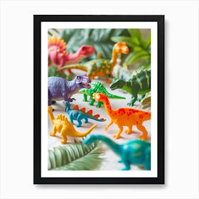 Pastel Toy Dinosaur Party 2 Art Print