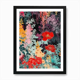 Hokusai Great Japan Botanical Japanese 3 Art Print