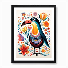 Scandinavian Bird Illustration Penguin 1 Art Print