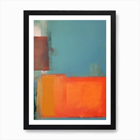 Red And Blue Abstract Painting 2 Art Print