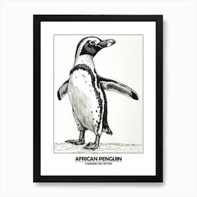 Penguin Standing On Tiptoes Poster Art Print