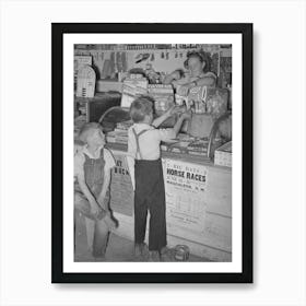 Farm Children Buying Candy At The General Store At Pie Town, New Mexico By Russell Lee Art Print