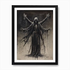 Dance With Death Skeleton Painting (58) Art Print