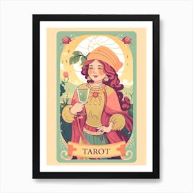 Tarot Card Girl Art Print