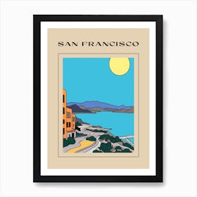 Minimal Design Style Of San Francisco, Usa 4 Poster Art Print