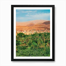 Moroccan Village In The Desert Art Print