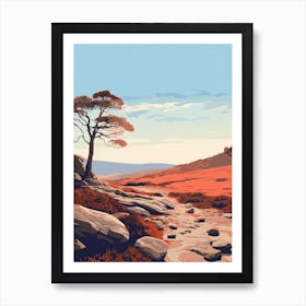 Dartmoor National Park England 4 Hiking Trail Landscape Art Print