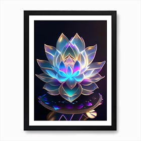 Sacred Lotus Holographic 4 Art Print