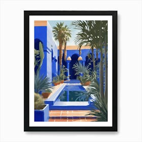 Blue House, Morocco Art Print