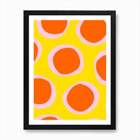 Orange Circles 1 Art Print