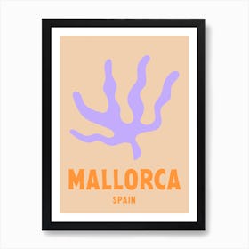 Mallorca, Spain, Graphic Style Poster 2 Art Print