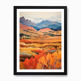 Autumn National Park Painting Rocky Mountain National Park Colorado Usa 2 Art Print