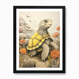 Storybook Animal Watercolour Sea Turtle Art Print