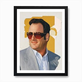 James Gandolfini Retro Collage Movies Art Print