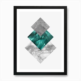 Geometric and botanical 7 Art Print