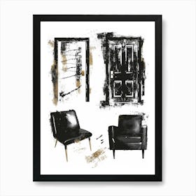 Black And Gold 26 Art Print