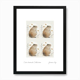 Cute Animals Collection Guinea Pig 2 Art Print
