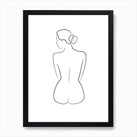 Female Form Black & White Art Print