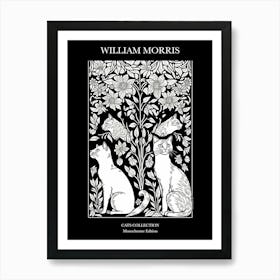 William Morris  Style Cats Textiles 3 Art Print