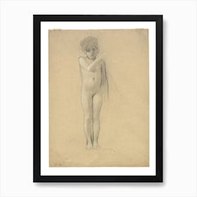 Nude Of A Girl, Gustav Klimt Art Print