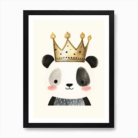 Little Panda 4 Wearing A Crown Art Print
