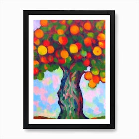 Bur Oak 2 tree Abstract Block Colour Art Print