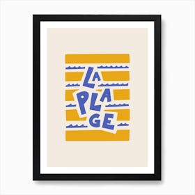 La Plage French Beach Art Print