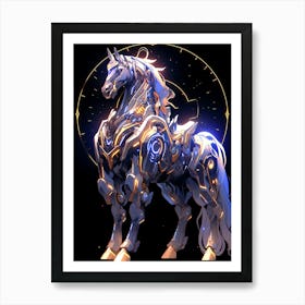 Futuristic Horse 3 Art Print