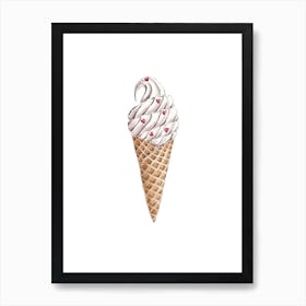 Sweet Treats In Watercolor Ice Cream Art Print