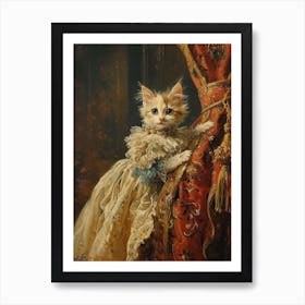 Cat In Medieval Royal Clothing 1 Art Print