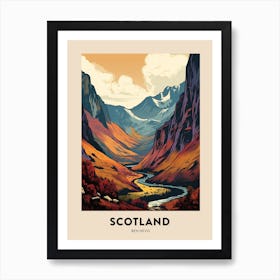 Ben Nevis Scotland 1 Vintage Hiking Travel Poster Art Print