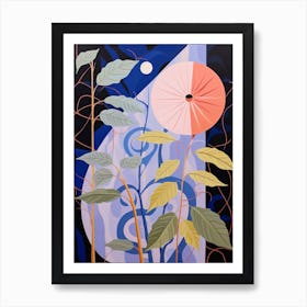Moonflower 3 Hilma Af Klint Inspired Pastel Flower Painting Art Print