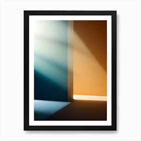 Threshold of Ligh: Minimalist Digital Abstract Artwork Art Print