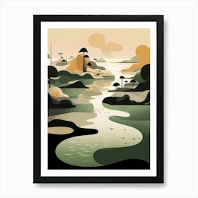 Island Abstract Minimalist 3 Art Print