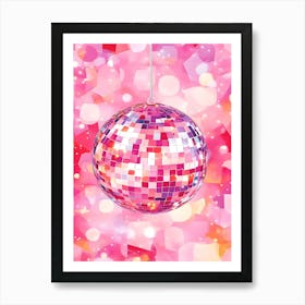 Disco Ball Background Art Print