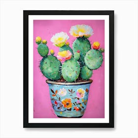 Cactus In A Pot Art Print