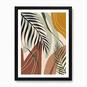 Abstract Tropical Leaves 7 Art Print