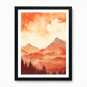 Abstract Mountain Landscape 2 Art Print