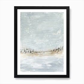 Oasis - Blue Abstract Landscape Painting Art Print